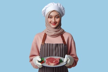 photo of Muslim hijab woman chef