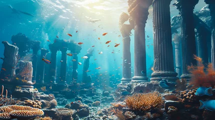 Fototapete Schiffswrack Underwater archaeological monument