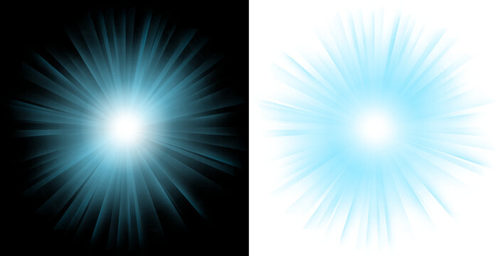 shining light with blue glow color