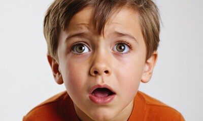 scared little boy, little child, children's emotions, portrait of children, scared child