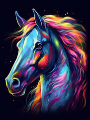 Obraz na płótnie Canvas abstract horse head