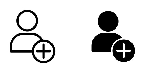 Account User icon in trendy flat style isolated