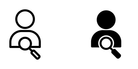 Account User icon in trendy flat style isolated