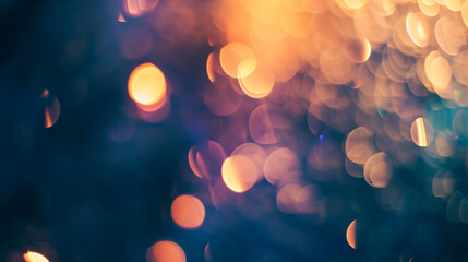 Light Leaks Abstract Blurred Footage. Moving Blinking Circle Lens Glow Flare, Celebration Bokeh Background, Copy paste area for texture  - obrazy, fototapety, plakaty