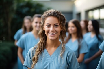 Fototapeta premium Confident female healthcare professionals in scrubs
