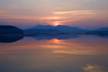 Fototapeta na wymiar Sunset Majesty over Nakdong River
