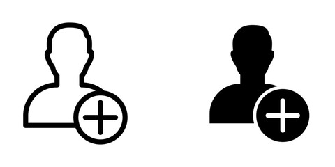 Account User icon in trendy flat style isolated