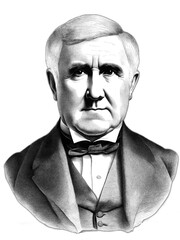 Thomas Alva Edison (11 February 1847 – 18 October 1931), generative AI - obrazy, fototapety, plakaty