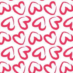 Cute background for Valentine's Day cards. Seamless love heart design vector background. Seamless pattern on Valentine's day.