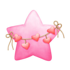Star with hearts