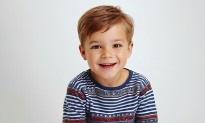 Fototapeta premium happy little boy, little child, children's emotions, portrait of children, children's happiness