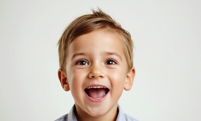 happy little boy, little child, children's emotions, portrait of children, children's happiness