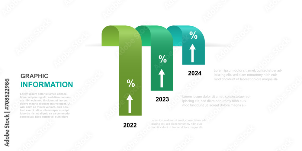 Poster Infographic template vector element with 3 step process 