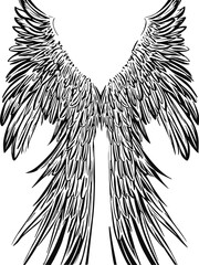 Angel Wings Instant Download Angel wings SVG, EPS, PNG, JPG, DXF Files Digital Download