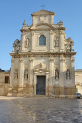 Obraz premium The church of Santa Maria dei Providenza in the historic center of Lecce.