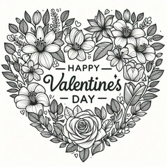 heart with flowers