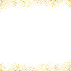 Luxury gold glitter border for decoration