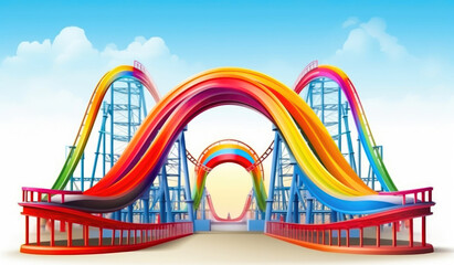 Whirlwind of Colors on Coaster Rails