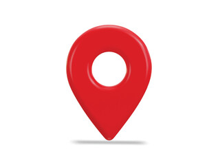 location 3d icon of gps pointer or navigation marker vector icon illustration