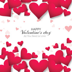 valentine background with hearts
