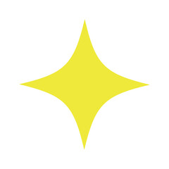 Obraz premium 黄色の星のキラキラエフェクト ベタ色