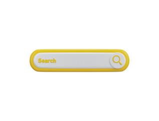 3d search bar icon 3d illustration