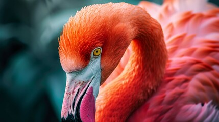 Illustration of a flamingo, ai generated 