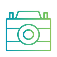 Camera Snaps Vintage Gradient Outline Icon