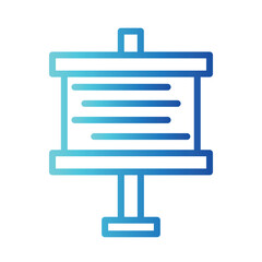 Obraz premium Tool Board Office Gradient Outline Icon