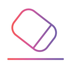 Eraser Rubber Remove Gradient Outline Icon