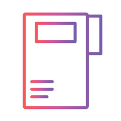 File Document School Gradient Outline Icon