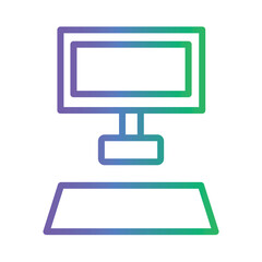 Office Set Stationery Gradient Outline Icon