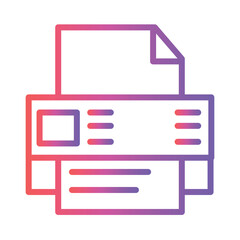 Paper Pencil Form Gradient Outline Icon