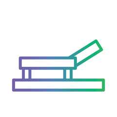 Chair Deck Pool Gradient Outline Icon