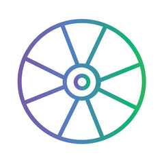 Fototapeta premium Guard Help Insurance Gradient Outline Icon
