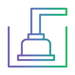 Pump Drain Water Gradient Outline Icon