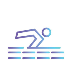 Activity Pool Swim Gradient Outline Icon