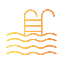 Activity Pool Swim Gradient Outline Icon