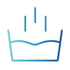 Laundry Cleaning Hot Gradient Outline Icon