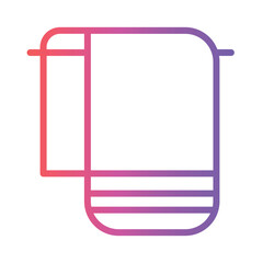 Towel Bathroom Clean Gradient Outline Icon