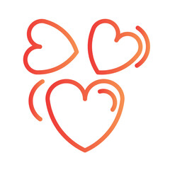 Affection Border Frame Gradient Outline Icon