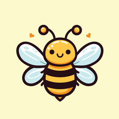 Bee cartoon character illustration