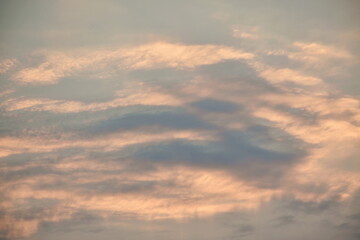 Naklejka na ściany i meble cloud spreading on twilight sunset sky in evening 