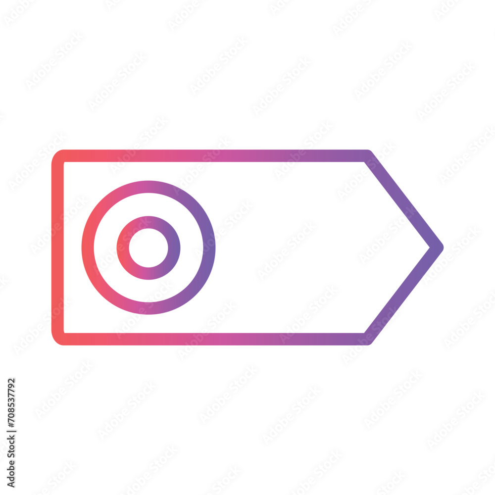 Poster infographic arrow pointer gradient outline icon