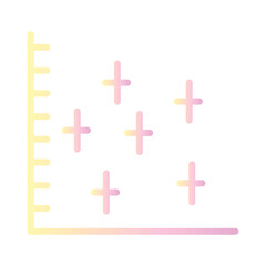 Fototapeta premium Data Finance Line Gradient Outline Icon