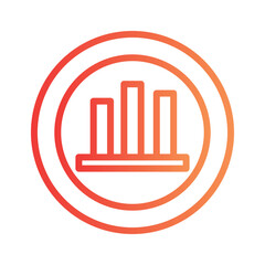 Donut Chart Pie Gradient Outline Icon