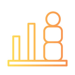 Report Man Charts Gradient Outline Icon