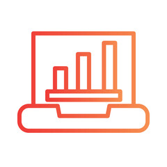 Sale Report Business Gradient Outline Icon