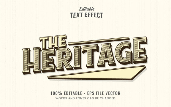 Vintage editable text effect free vector