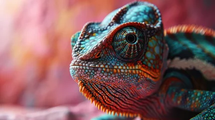 Foto op Canvas chameleon © andrenascimento